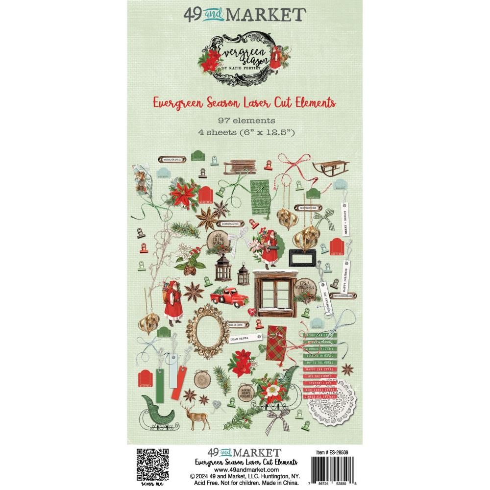 49 &amp; Market - Evergreen Season Collection - Laser Cut Outs - Elements - ES28508
