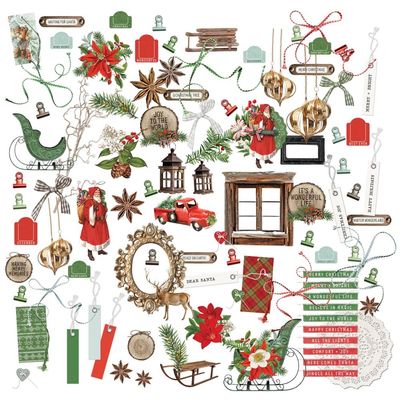 49 &amp; Market - Evergreen Season Collection - Laser Cut Outs - Elements - ES28508