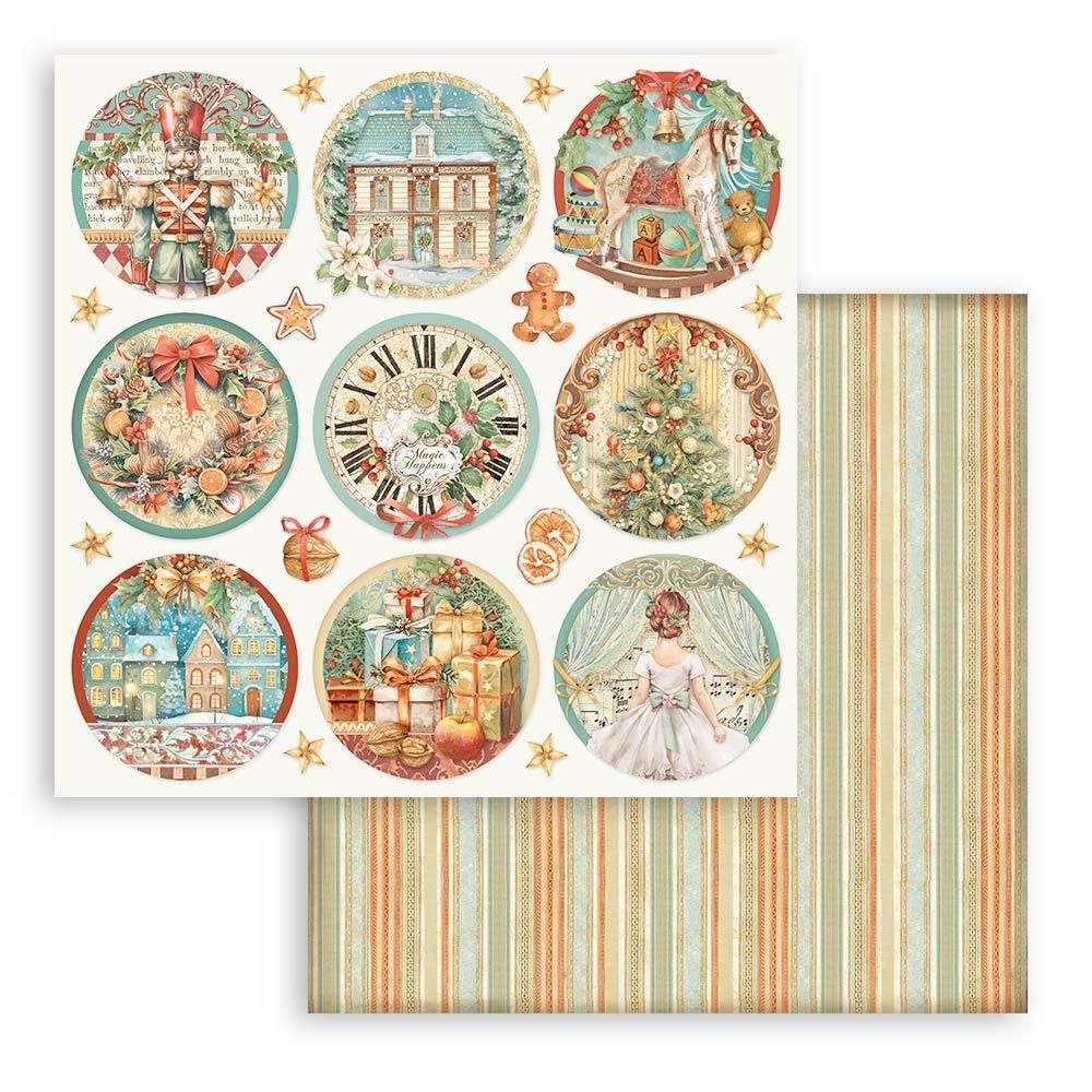 Stamperia - 12 x 12 Single Sheet -  The Nutcracker Collection - 6 Card - SBB1016