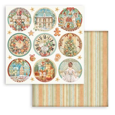 Stamperia - 12 x 12 Single Sheet -  The Nutcracker Collection - 6 Card - SBB1016