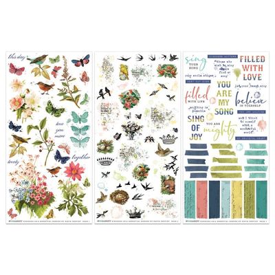 49 &amp; Market - Birdsong Collection - Rub Ons - Essentials - BSK29505 - 6" x 12" - 3 sheets