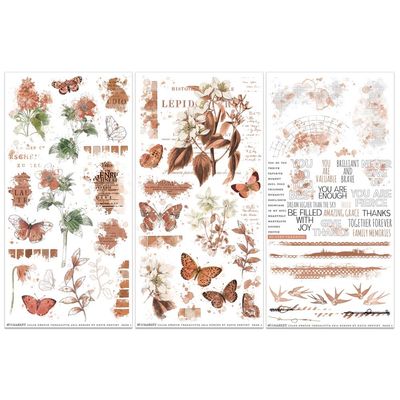 49 &amp; Market - Color Swatch - Terracotta Collection - Rub Ons - 6" x 12" - TCS29840 - 3 Sheets - 