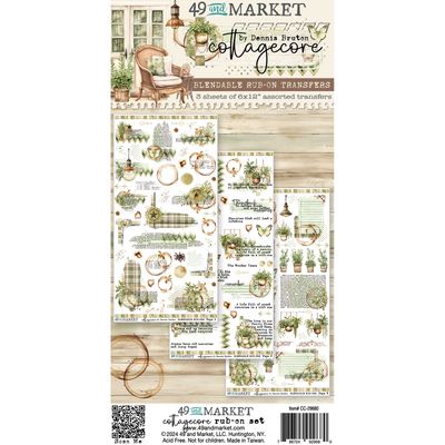 49 &amp; Market - Cottagecore Collection - By Dennis Bruton - Rub Ons - 6" x 12" - CC29680
