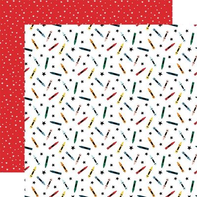 Echo Park Paper Co - 1st Day Of School Collection - 12 x 12 Paper Pack - FDS276016 - 10 sheets plus stickers