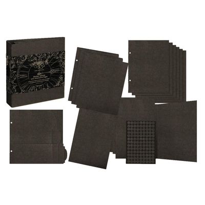 Graphic 45 - Staples Binder Album - Inc Interactive Pages - Black - 8.25" x 8.75" x 2" - G4503001