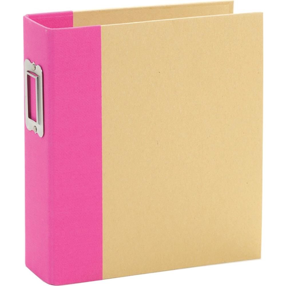 Simple Stories - Sn@p Binder - Pink - D Ring - 6" x 8" - 10732 - 12 sheets plus album