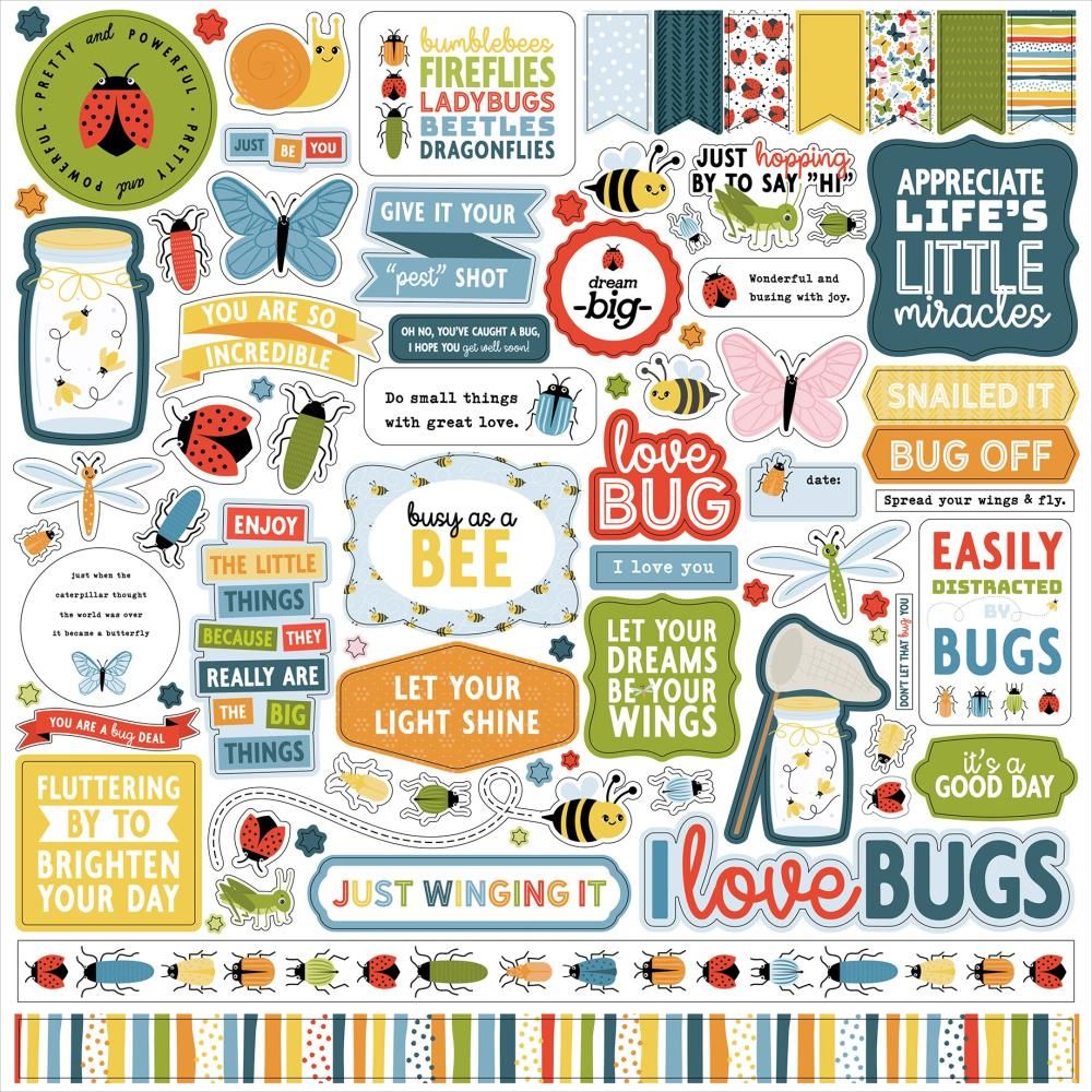 Echo Park Paper Co - Little Things Mean A Lot Collection - 12 x 12 Sticker Sheet - MAL411014