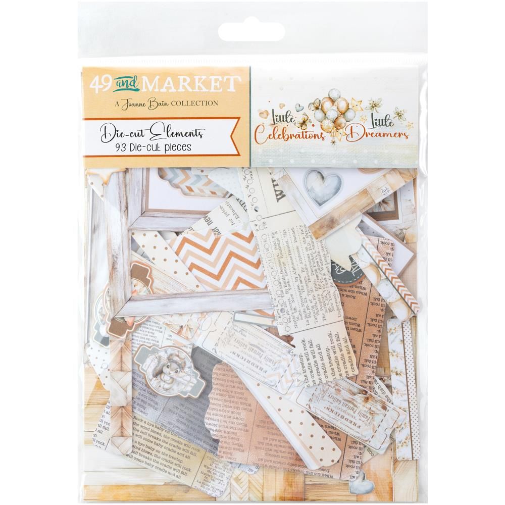 49 &amp; Market - Little Celebrations / Little Dreamer Collection - Die Cuts - Elements - JDC31768  - 93  pcs