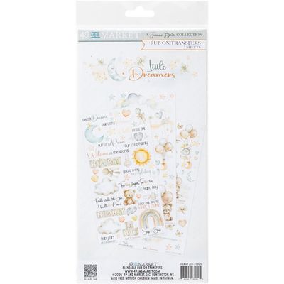 49 &amp; Market - Little Dreamer Collection - Rub Ons - 6" x 12" - JLD31805 - 3 Sheets