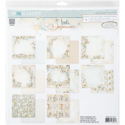 49 &amp; Market - Little Dreamer Collection - 12" x 12" Paper Pack - JLD31607 - 8 sheets