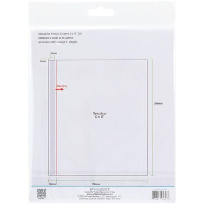 49 &amp; Market - Instaflips - Pocket Sleeves - 6" x 8" - 30983 - 8 pack