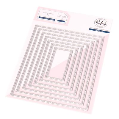 PinkFresh Studio - Essentials Collection - Die Set - Nested Rectangle - Single Stitch - PF185ES - 7 pcs