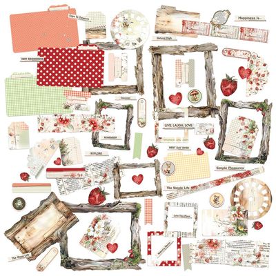 49 &amp; Market - Nature's Haven Collection - Elements - Die Cuts - JNH33199 - 73 Pcs