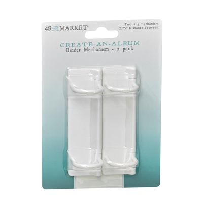 49 &amp; Market - Create An Album - Binder Mechanism - White - CAA41343 - 2pcs