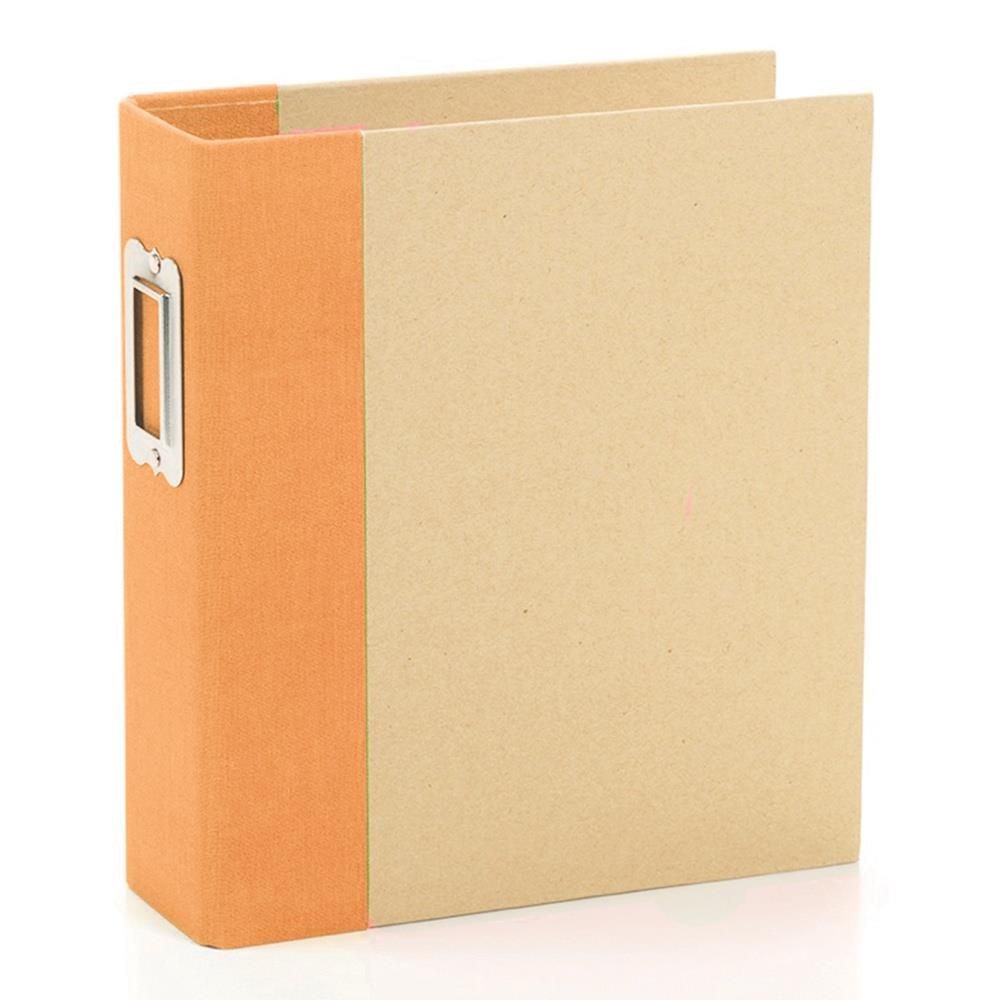 Simple Stories - Sn@p Binder - Orange - D Ring - 6" x 8" - 10784 - 12 sheets plus album