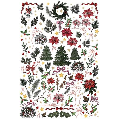49 &amp; Market - Mistletoe &amp; Memories Collection - Laser Die Cuts - Foliage - 6" x 12" - VBM32680 - 4 Sheets - 170 pcs
