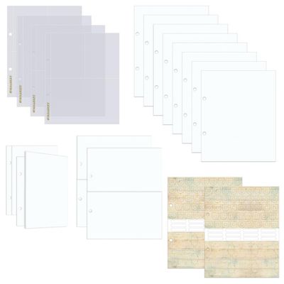 49 &amp; Market - Memory Album Binder Kit - Foundation - D Ring (2) - Sunny - FBA32215 - Suits 6" x 8" Pages