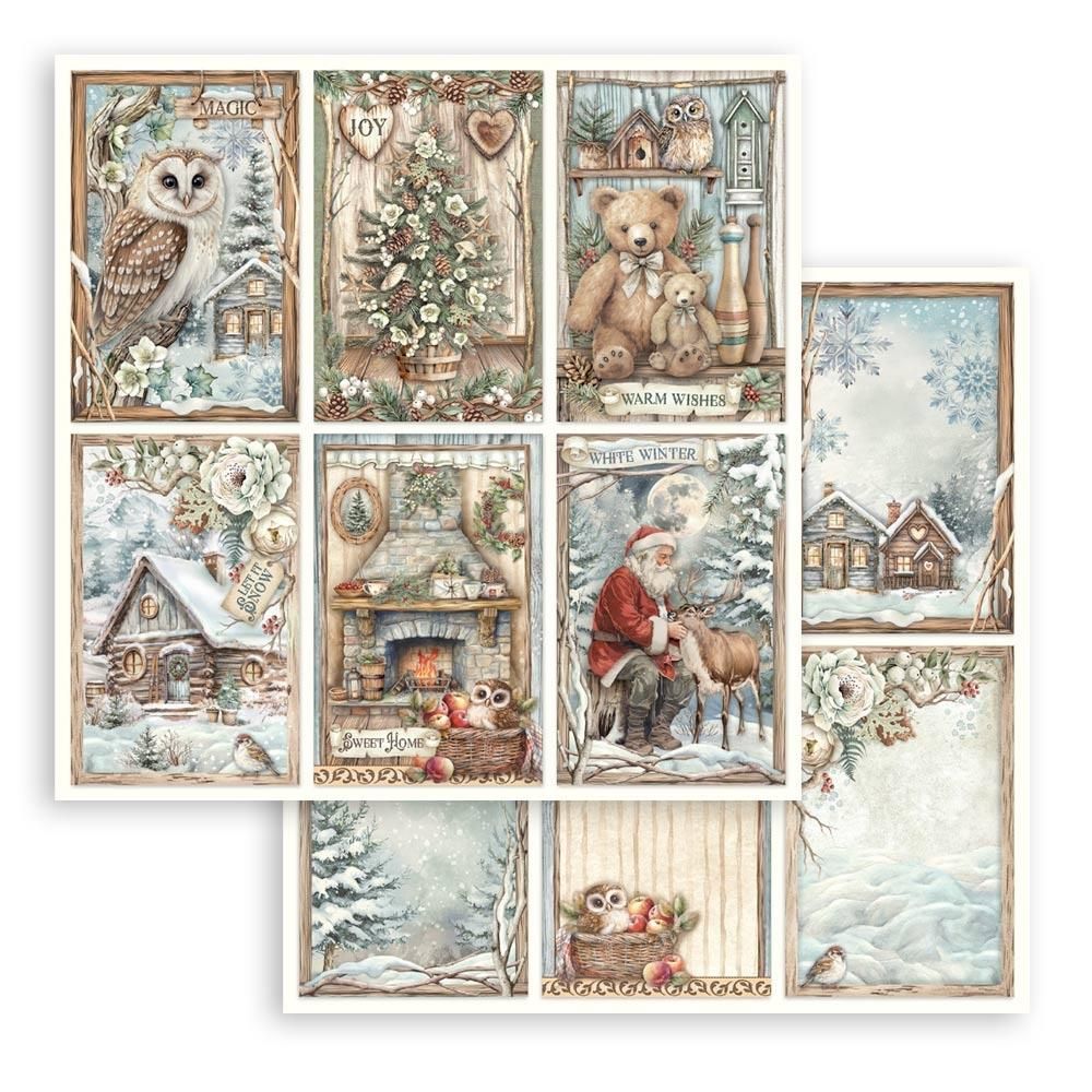 Stamperia - The Owl House Collection - Post Cards - 12 x 12 Single Sheet - SBB1089
