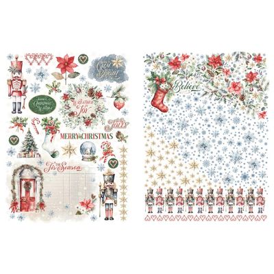 Graphic 45 - Deck The Halls Collection - Rub On Transfers - 4503098 - 2 Sheets