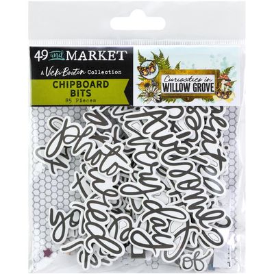 49 &amp; Market - Mistletoe &amp; Memories Collection - Chipboard Bits - Numbers - VBWG33717 - 85 pcs
