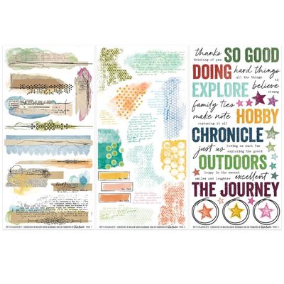 49 &amp; Market - Curiosities In Willow Grove Collection - Rub Ons - Blendables - 6" x 12" - VBWG33649 - 3 Sheets