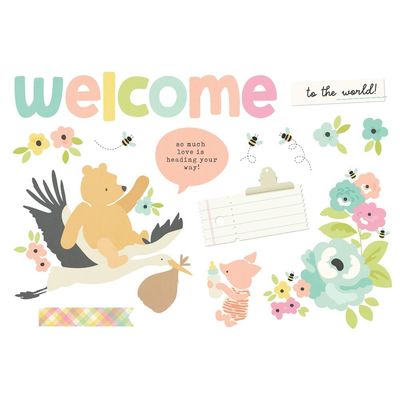 Simple Stories - Say Cheese Classic Pooh Baby Collection - Page Pieces - 25835 - 14 pcs