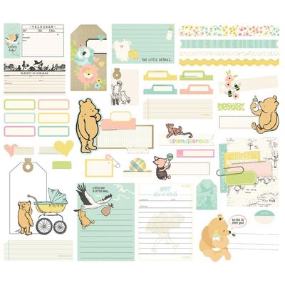 Simple Stories - Say Cheese Classic Pooh Baby Collection - Bits & Pieces - Journal - 25827 - 50 pcs
