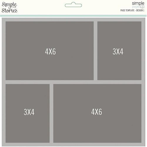 Simple Stories - Simple Pages - #1 - Templates  - SPT15827 - 2x 3"X4" &amp; 2x 4"X6"