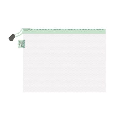 Simple Stories - Storage - Craft Storage Bags - Zippered - Medium - Mint - 13" x 10" - 25684