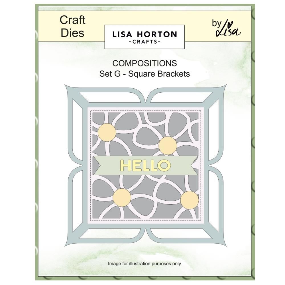 Lisa Horton Crafts - Compositions - Set G - Square Brackets - LHCCD346 - 13 dies
