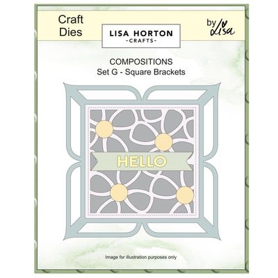 Lisa Horton Crafts - Compositions - Set G - Square Brackets - LHCCD346 - 13 dies