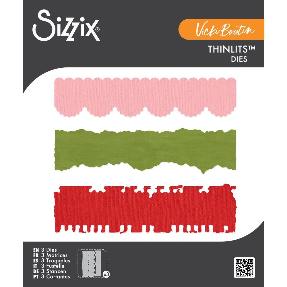 Sizzix &amp; Vicki Boutin - Thinlits - Double Edges Die Set - 667072 - 3 pcs