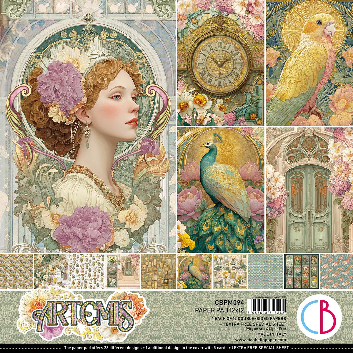 Ciao Bella - Artemis Collection - 12 x 12 Paper Pack - CBPM094 - 12 Papers