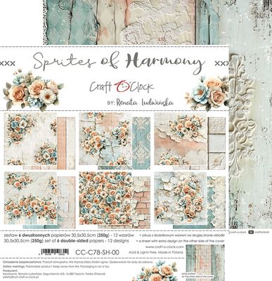 Craft O Clock - Sprites of Harmony - 12 x 12 Paper Pack - 6 Sheets - CC-C78-SH-00