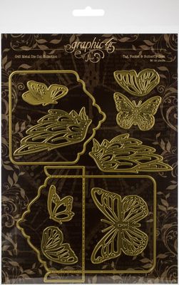 Graphic 45 - Staples - Tag Pocket &amp; Butterfly Die Set - 4501981 - 10 pcs