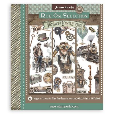 Stamperia - Voyages - Rub On Transfers - 8" x 9" - DFLRBXG01 - 6 pages