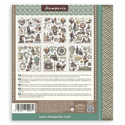 Stamperia - Voyages - Rub On Transfers - 8" x 9" - DFLRBXG01 - 6 pages
