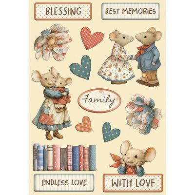Stamperia - Family / Baby Collection - Wood Shapes - Family - KLSP192