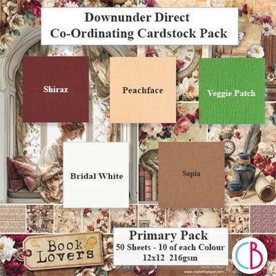Ciao Bella - Book Lovers - Primary Cardstock Pack - 12 x 12 - 10 Pack