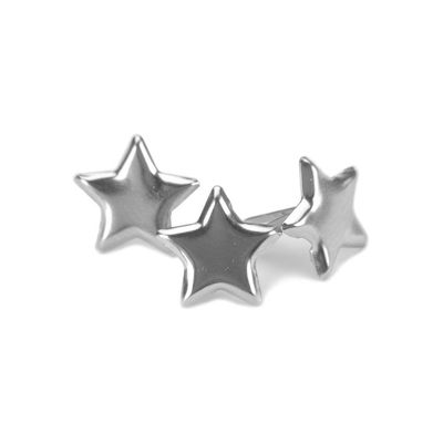 Creative Impressions - Brads - Silver Stars - 3/8" (7mm) - 50 pack - 92002