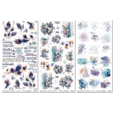49 &amp; Market - Plume &amp; Petal Collection - Essentials - Blendable Rub Ons - 6" x 12" - DPP35070 - 27 Sheets