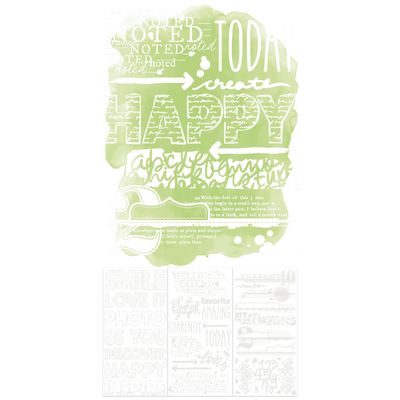49 &amp; Market &amp; Vicki Boutin - Irresistibles - Rub Ons - Plume &amp; Petal Collection - Artful Words - VBI34271 - 3 Sheets