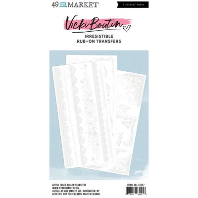 49 &amp; Market &amp; Vicki Boutin - Plume &amp; Petal Collection - Irresistibles - Edges- VBI34257 - 3 Sheets