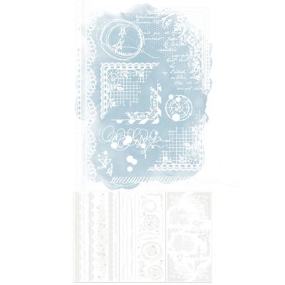 49 &amp; Market &amp; Vicki Boutin - Irresistibles - Rub Ons - Plume &amp; Petal Collection - Artful Edges - VBI34257 - 3 Sheets