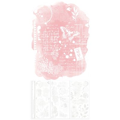 49 &amp; Market &amp; Vicki Boutin - Irresistibles - Rub Ons - Plume &amp; Petal Collection -  Artful Layers - VBI34264 - 3 Sheets