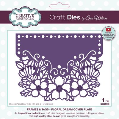 Sue Wilson Dies - Coverplate Craft - Frames &amp; Tags - Floral Dream - CED4499 - 1 pce