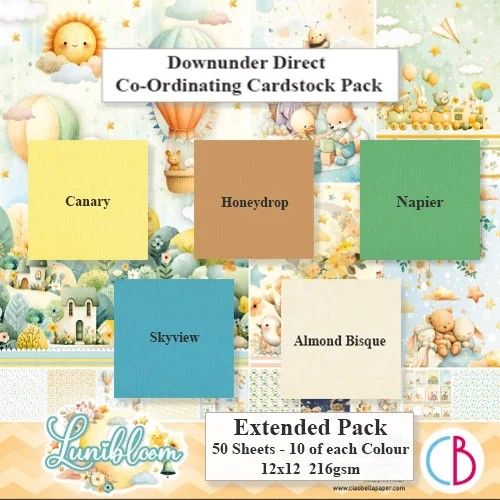 Ciao Bella - LuniBloom Collection - Extended Cardstock Pack - 12 x 12 - 10 Pack
