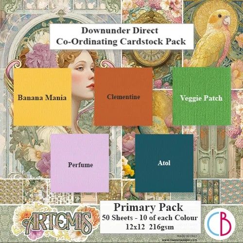 Ciao Bella - Artemis Collection - Primary Cardstock Pack - 12 x 12 - 10 Pack