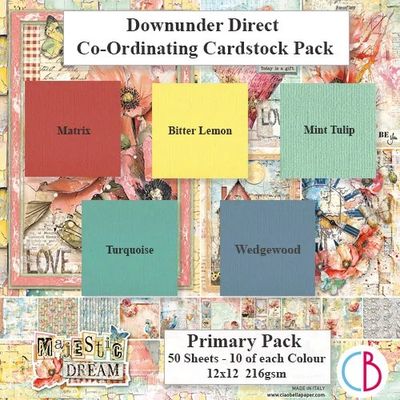Ciao Bella - Majestic Dream Collection - Primary Cardstock Pack - 12 x 12 - 10 Pack