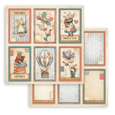 Stamperia - Family Collection - Single Sheet - 6 Cards - 12" x 12" - SBB1120